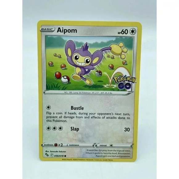 Aipom 056/078 Stamped Pokémon GO Non-Holo‎ Pokémon TCG Mint Unplayed - Picture 1 of 6